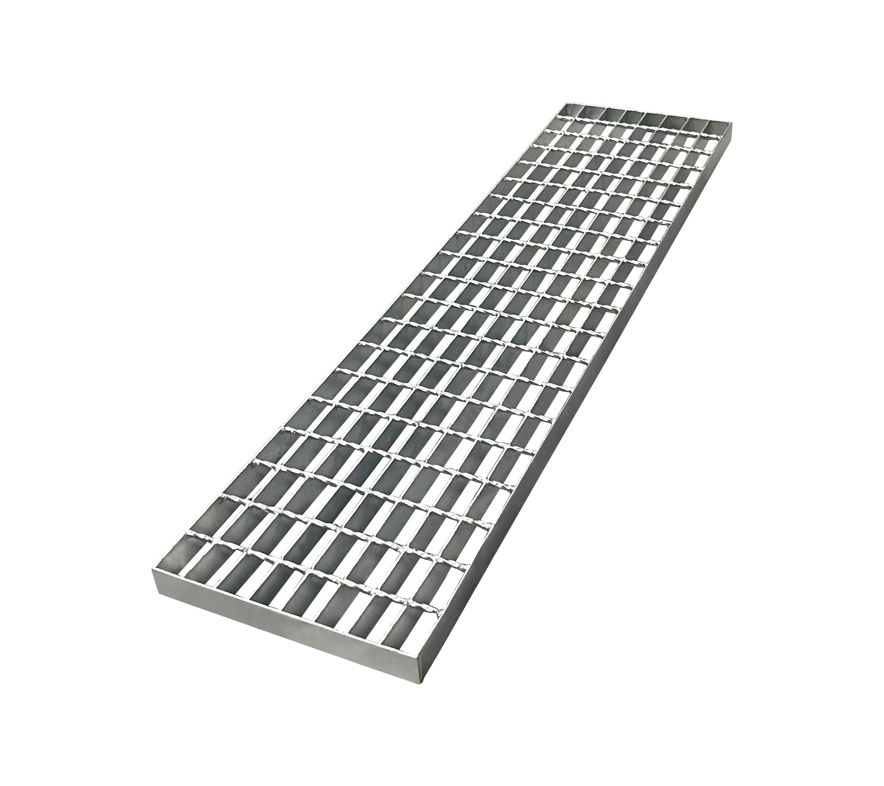Natotela L1000mmxW250mmxH30mm Driveway Galvanized Metal Grating Steel Channel Drain Grate B125 Heavy Duty Mesh Drainage Gutter Vent for Outdoor Yard Garage Parking Lot Ditch Concrete Forge Walkway