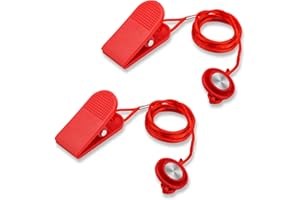 NQEUEPN 2pcs Universal Treadmill Magnet Safety Key, Magnetic Safety Switch Round Treadmill Key Replacement for Most Treadmills Running Machines
