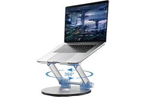 Fccabin Laptop Stand Base Swivel 360°, Well-Built Adjustable Folding Anti-Skid Raise Tilt Align Ergonomic Tablet Strong Laptop Mount Stands Notebook Compatible with iPad All Laptops