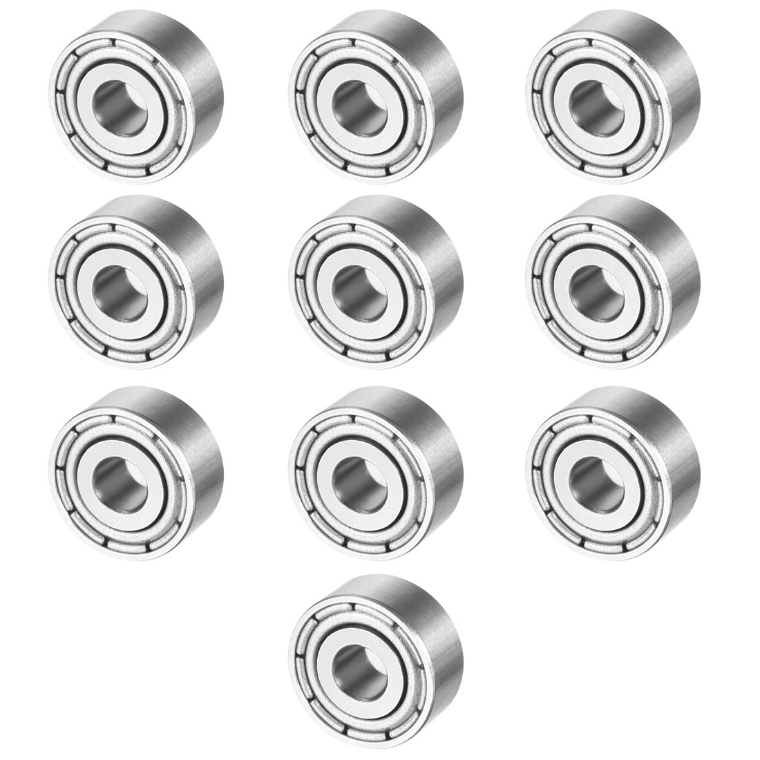 Sourcingmap 10pcs MR93ZZ 3mmx9mmx4mm Double Shielded Miniature Deep Groove Ball Bearing
