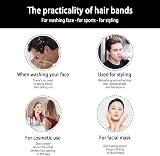 WUBAYI 6Pcs Hair Band Mens Metal Headband Non-slip Unisex Black view 4