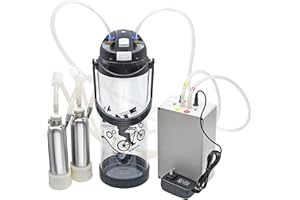 MUDUOBAN Milking Machine for Cows 3L Pulsation Vacuum Electric Suction Pump Milking Machine Portable Milking Equipment with 2 Teat Cups