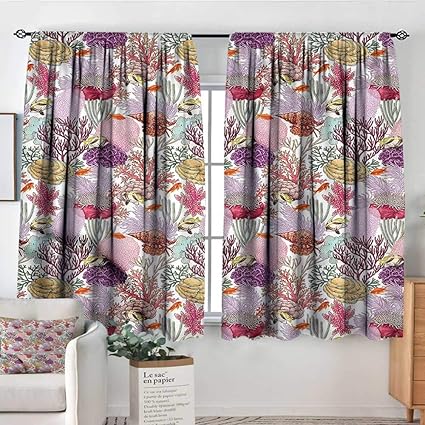 Amazon Com Renteriadecor Aquarium Door Curtains Exotic Fishes And