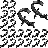 NINGWAAN 20 PCS Stage Light Clamp, Aluminum Alloy Truss Clamps Fit 1.2-2 inch OD Pipe for DJ Lighting Spot Lights, Black