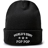 Grandpa Beanie Hat for Men - Christmas Birthday Gift for Grandpa, Winter Warm Knit Hat Pop Pop Gift