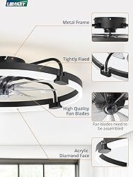 LEDIARY Ceiling Fans with Lights and