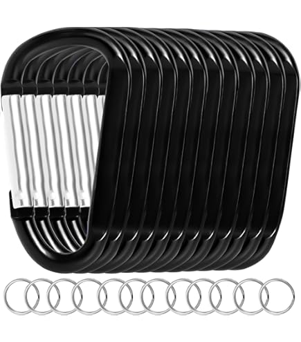 Heavy Duty Climbing Carabiners - 8 Pack Stainless Steel Keychain Clips 264lb Capacity