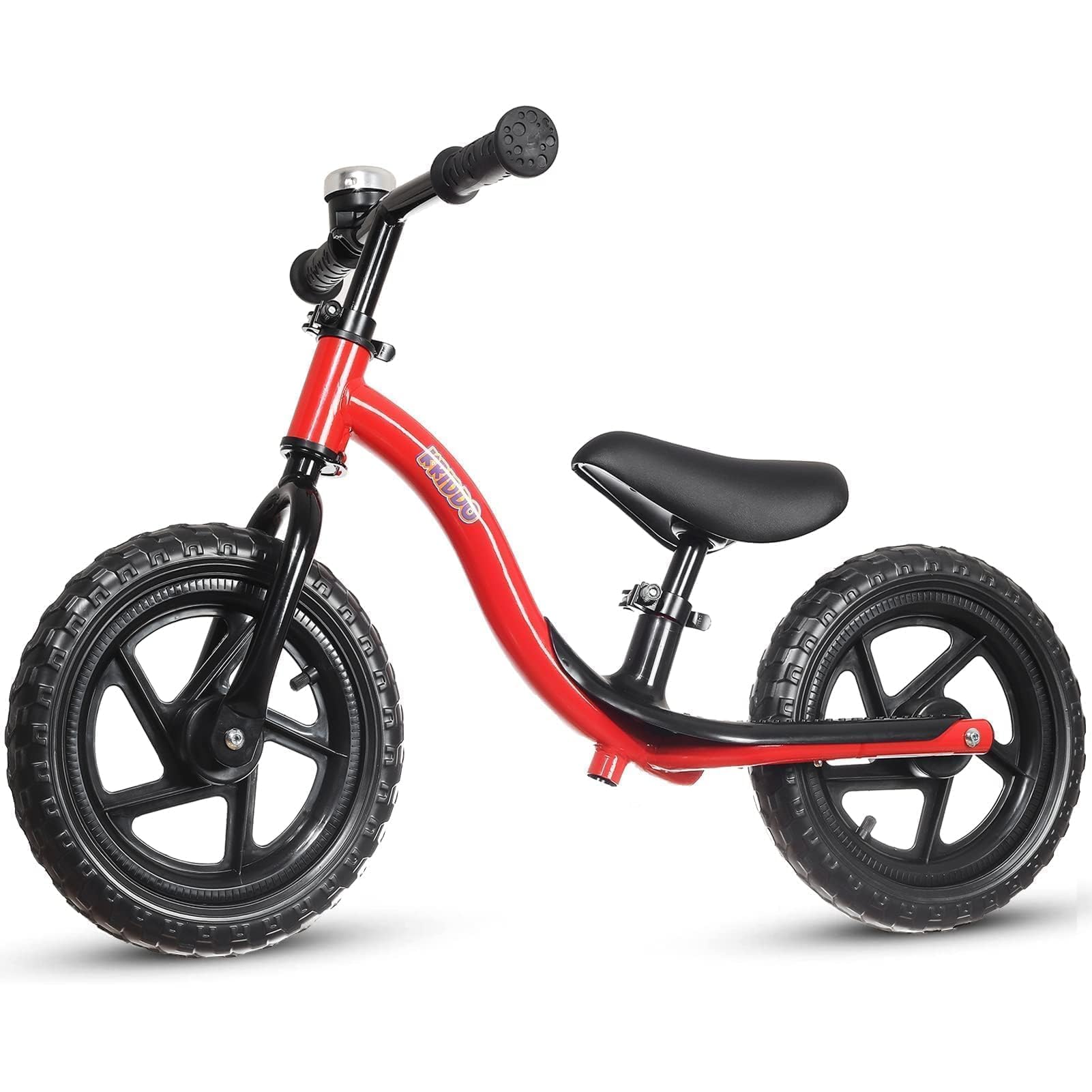 KRIDDO Toddler Balance Bike 2 Year Old, Age 18 Months to 4 Years Old, Early Learning Interactive Push Bicycle with Steady Balancing and Footrest, Gift Bike for 2-5 Boys Girls, Red