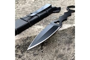 Behawk EDC Tactical Knife,Camping Fixed Blade Knife with Sheath and Pocket Cip,Blade 440C Steel for Outdoor, Hiking,Hunting,Camping,Survival