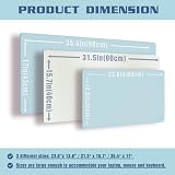 K KNODEL Desk Mat Blotter Dual-Sided PVC Leather Pad 60x35cm Light Blue view 2