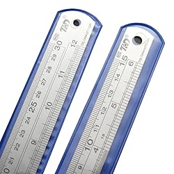 ZZTX Heavy Duty 100% Stainless Steel Ruler Set 12