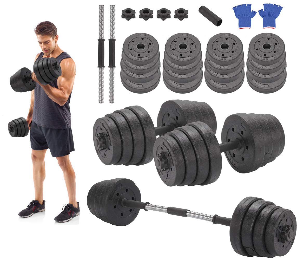 Sporting Goods 20/30kg Adjustable Dumbbells Weight Set Gym Home Barbell