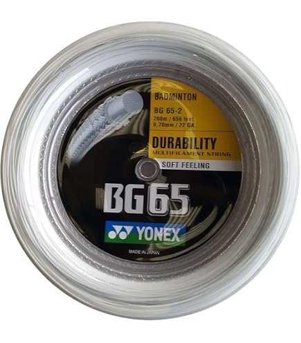 Amazon.com : Yonex EXBOLT 65 Badminton String - 200m Reel, Black
