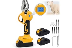 Electric Ear Tagger for Cattle, Cordless Livestock Tagging Tool with 2 Batteries, Automatic Animal Identification Applicator 