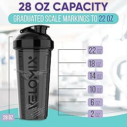 VELOMIX -2 Pack- 28 oz Protein Shaker Bottles for