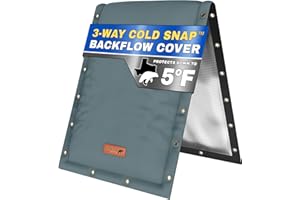 Redford Supply Co. Cold Snap (5°F) in-Wall 3-Way Opening Custom Double Wall Backflow Preventer Insulation Cover - Sprinkler Covers for Outside, Well Head Cover, Well Pump Covers (24"W x 36"H, Gray)