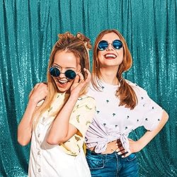 Poise3EHome 8Ft x 10Ft Teal Sequin