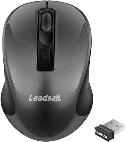 LeadsaiL Wireless Mouse 1600 DPI Silent Ambidextrous USB Laptop