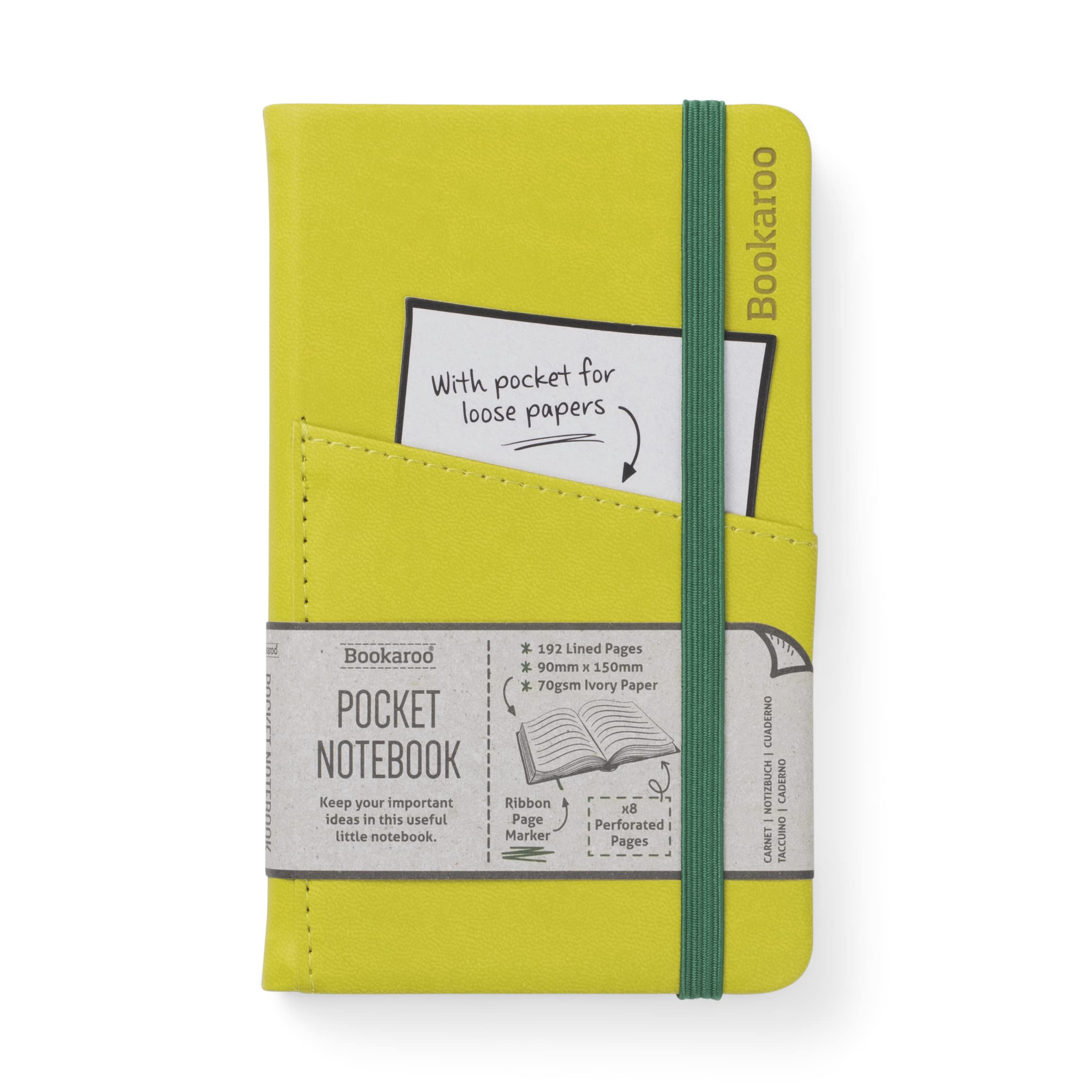 IF Bookaroo A6 'Pocket' Notebook - Chartreuse