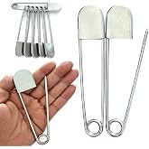 Erewa 6 Pack Large Safety Pins, 5 Inches Heavy Duty Stainless Steel Oversize Safety Pins, Extra Large Pins for Blankets, Heavy Laundry, Crafts and Decorations