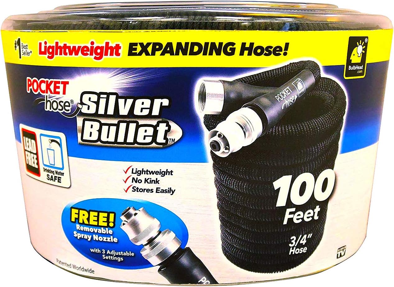 Garden Hoses Home & Garden POCKET HOSE SILVER BULLET Expanding Water