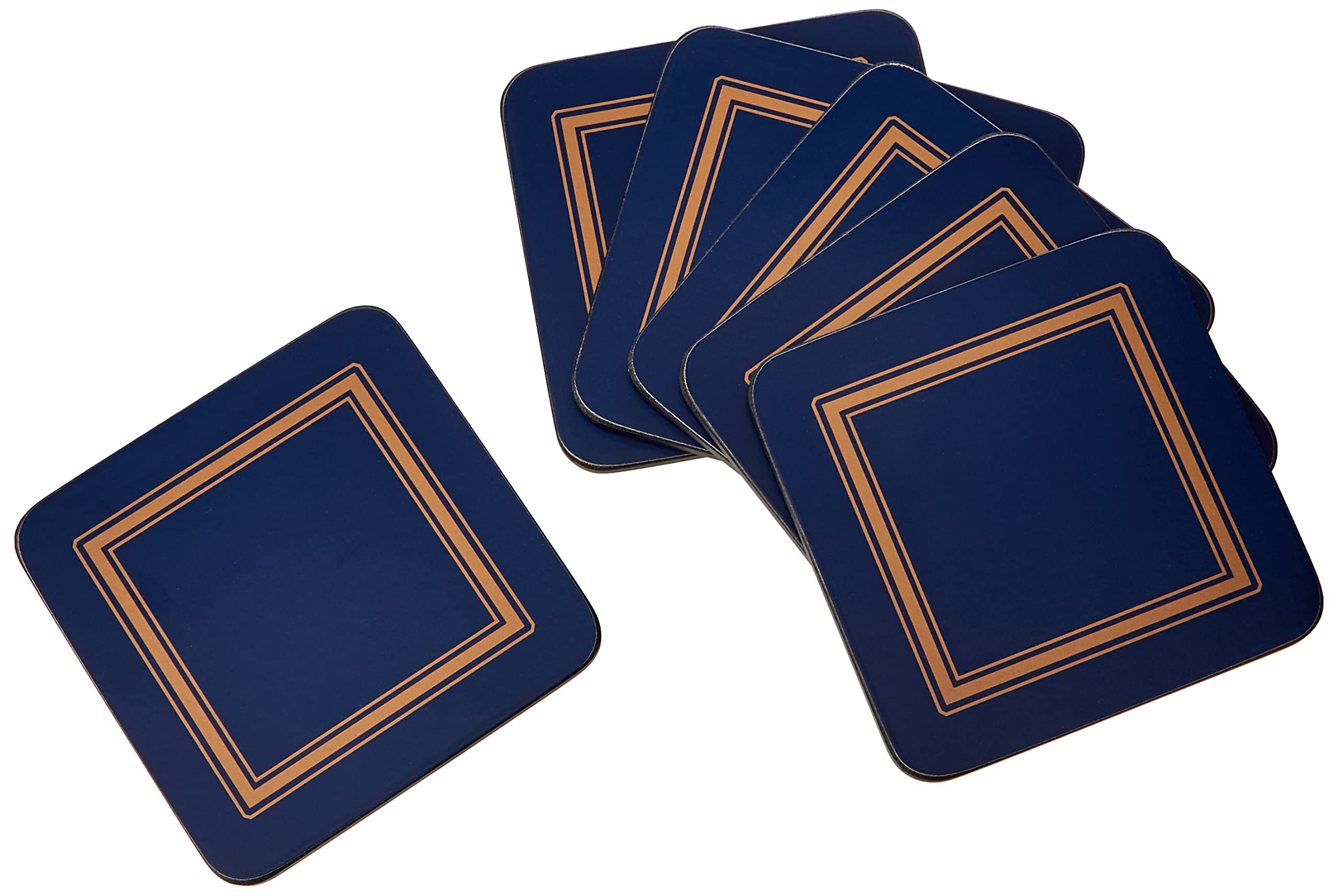 Pimpernel Classic Midnight Coasters, Set of 6,Multi Coloured,10.5 x 10.5