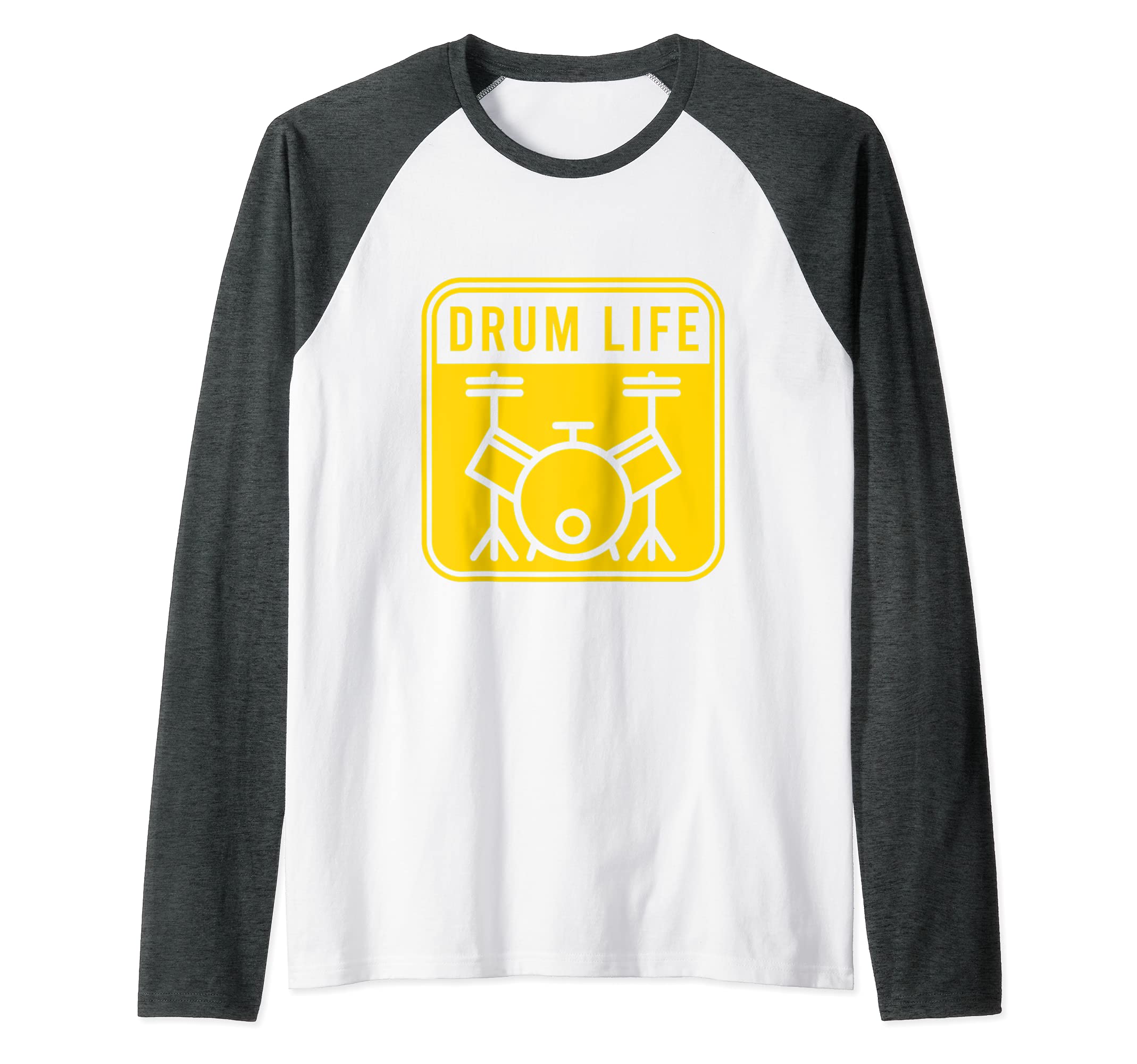 Drum Life Drumming Band Drumsticks Musical Drums Raglan Baseball Tee