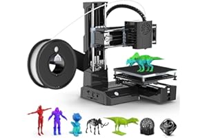 VBXBKC Mini 3D Printer for Beginners, 2023 Upgrade Silent Board 3D Printer, High Precision FDM Printer Machine for Kids, One-Key Printing with TF Card, Easy Assembly, Printing Size 100x100x100mm