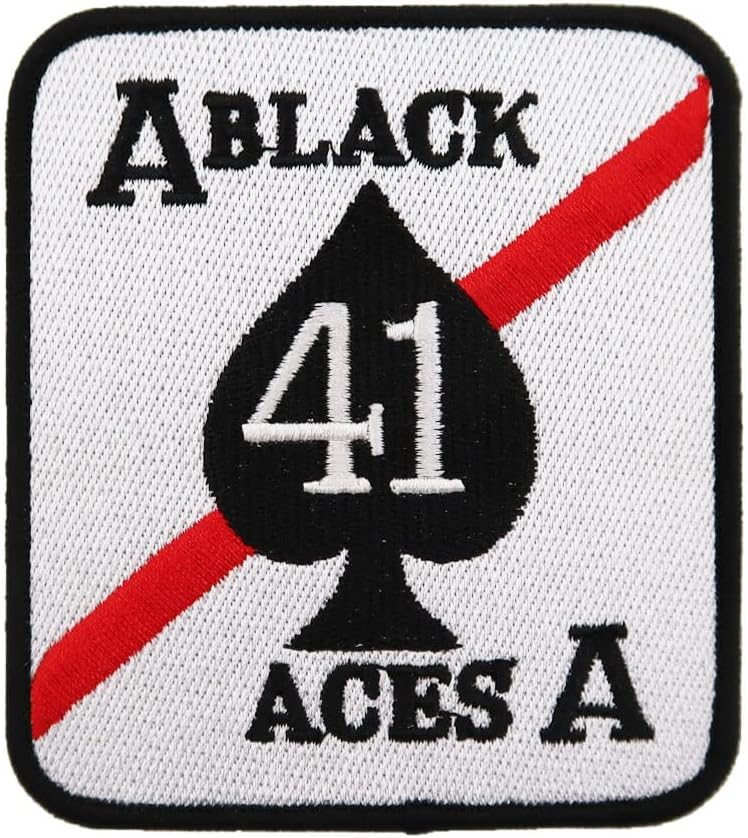 Mixed Media - Pilot Costume for Men Women, Black Aces US Air Force Embroidered iron on Patch for Aviator Jacket