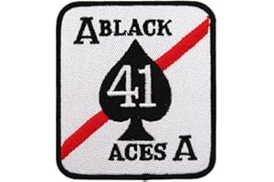 ROCKAPATCH Pilot Costume for Men Women, Black Aces US Air Force Embroidered iron on Patch for Aviator Jacket