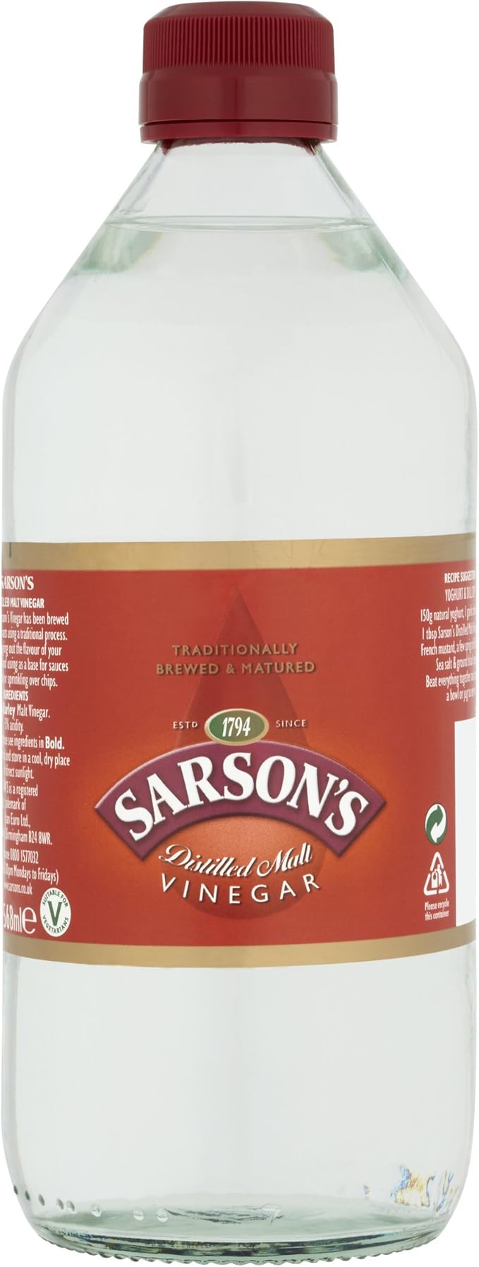 Sarsons Distilled Malt Vinegar, 568 ml Amazon.co.uk Prime Pantry