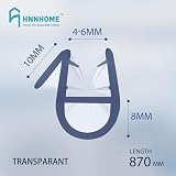 HNNHOME 870mm Bath Shower Screen Door Seal Strip 4-6mm Glass view 4