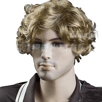 Hsg Vintage Natural Golden Brown Men Wigs And Extensions Hot Style