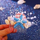EVILD Starfish Wedding Hair Comb Mermaid Hair Accessories Shell Hair Pieces for Women