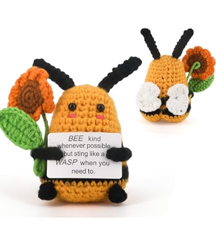 thumbnail image 2 of Crochet Emotional Support Handmade Crochet Positive Cow - Emotional Support Gift With Encouragement Card Encouragement Crochet Toy 2 of 13