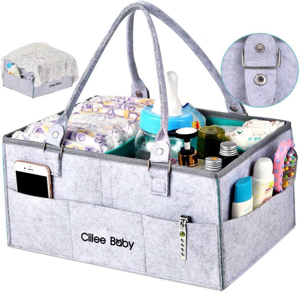Amazon おむつストッカー オムツストッカー ベビー用品収納バッグ オムツ収納ケース おむつ収納バッグ 折りたたみ 収納ボックス 小物入れ グレー カゴ バスケット 出産祝い 出産準備 車載旅行用収納バック おむつストッカー ベビー マタニティ 通販