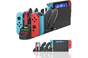 HEATFUN Charging Dock for Nintendo Switch, Charging Station for Nintendo Switch Joy Cons and Nintendo Switch Pro Controllers with LED Indicator