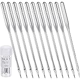 60 PCS 75/11 Embroidery Needles - Sewing Machine Needles Compatible with Brother Sewing Machine, Silver Steel, 1.52in Length
