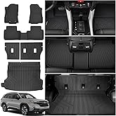 Floor Mats for 2026 2025 Subaru Forester Fuel Upgrade Trunk Mat with Backrest Mat All Weather Floor Liners TPE Rubber Cargo Liner Fit for 2026 Forester Anti-Slip Full Set Automobile Mats Accessories