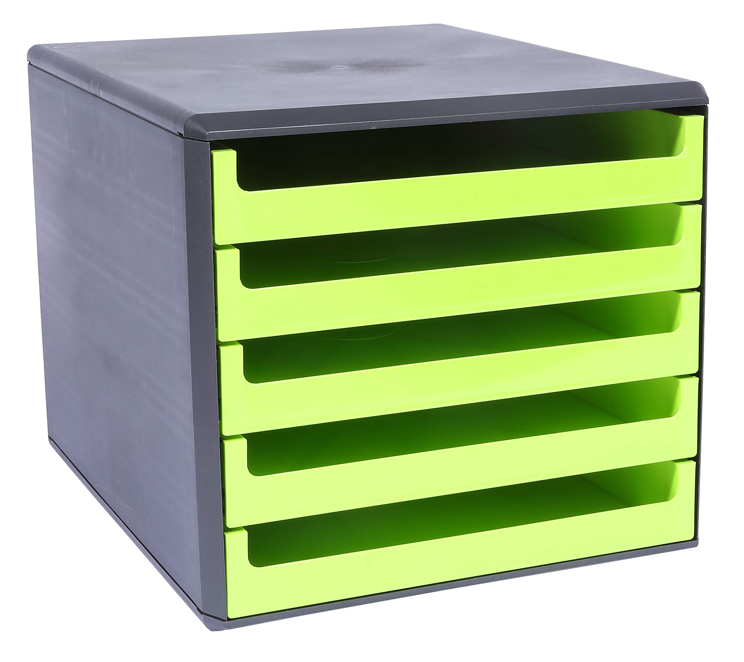 Metzger + Mendle 5 Drawer Unit Anthracite/lime green (green) — image 1