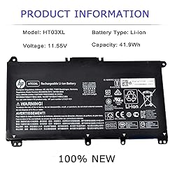 HP HT03XL HSTNN-IB8O HSTNN-UB7J Laptop Battery
