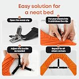 5 STARS UNITED Bed Sheet Holder Corner Straps 4 pcs Black Elastic Clips view 4