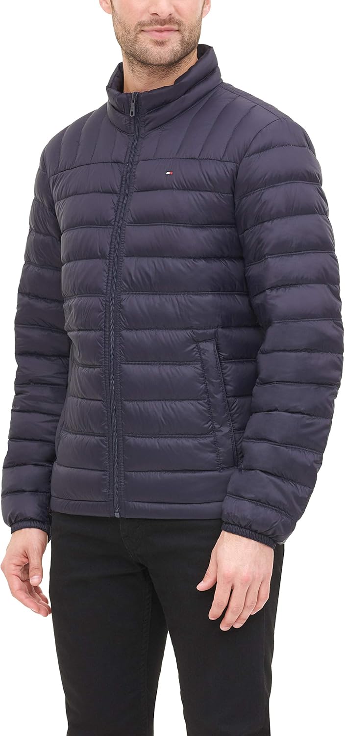 Tommy Hilfiger mens Packable Down Puffer Jacket at  Men’s Clothing store