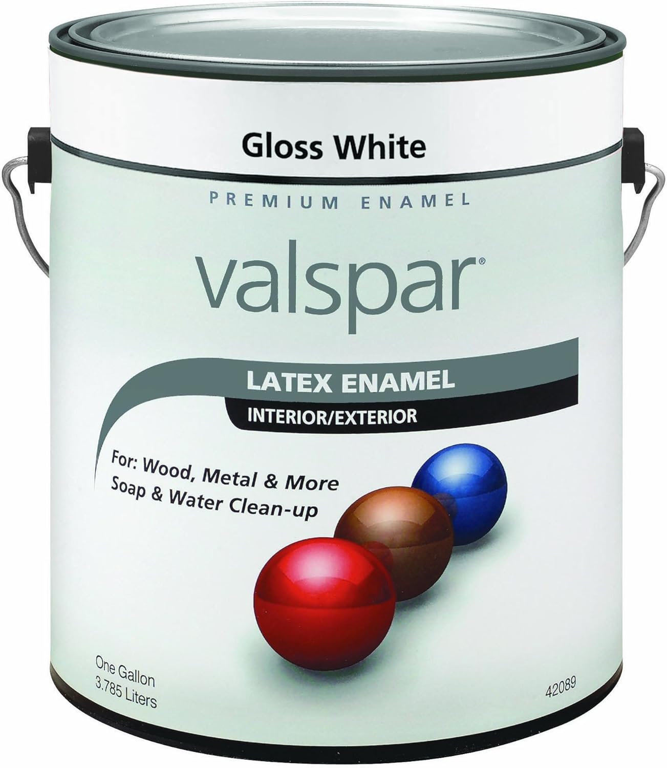 Valspar 65000 Premium Interior/Exterior Latex Enamel, 1-Gallon, White Gloss