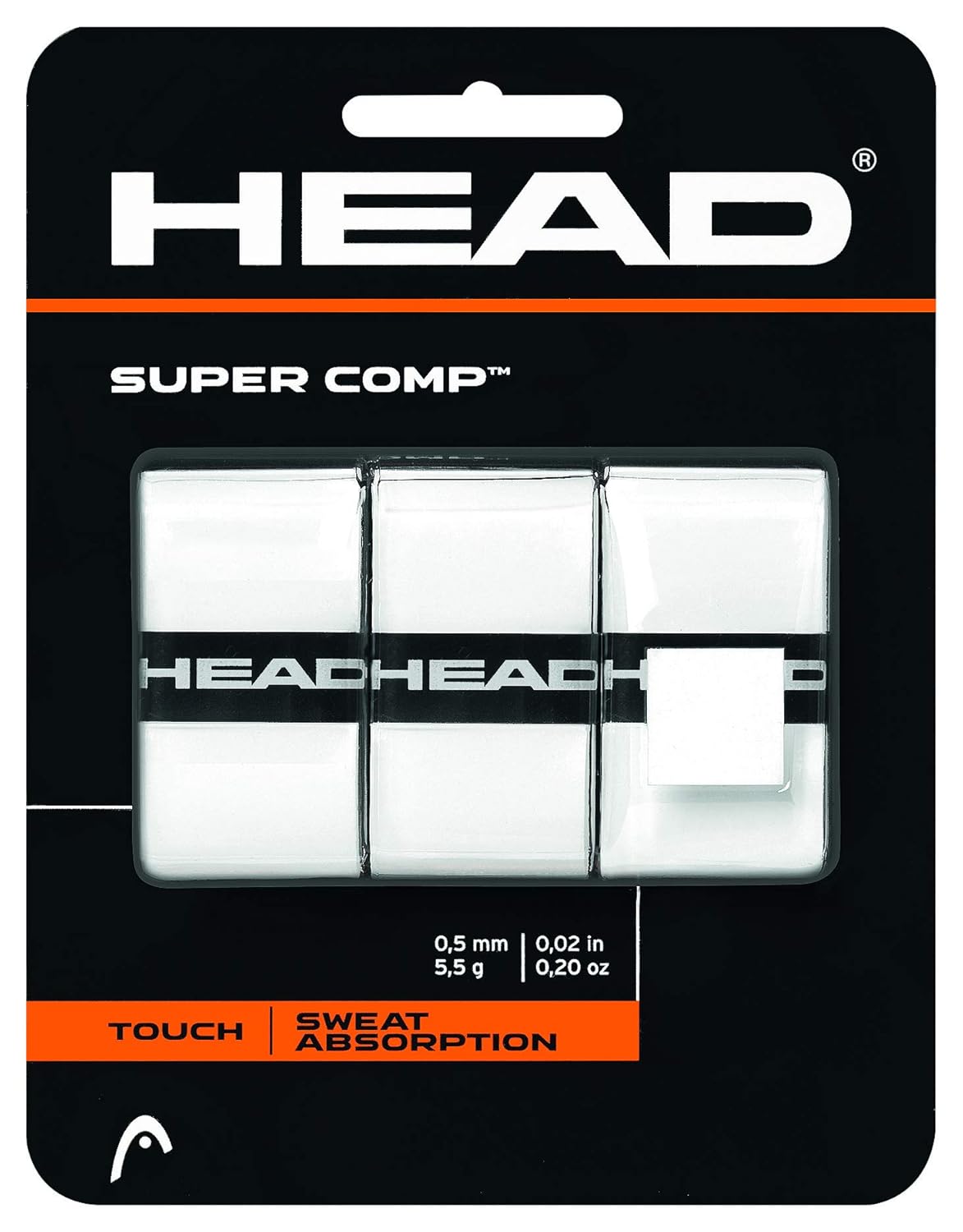 Head Super Comp Overgrip, color negro, tamaño 3 unidades: Amazon.es: Deportes y aire libre