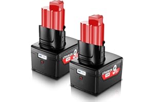 BATTOOL Upgraded 9.0Ah Replacement for Milwaukee M12 Battery XC 48-11-2411 48-11-2412 48-11-2420 48-11-2440 48-11-2460 Compat