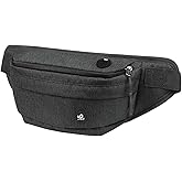 WATERFLY Running Belt Fanny Pack: Runner Marathon Jogging Waist Pack Sport Workout Exercise Fitness Phone Holder Belt for Men