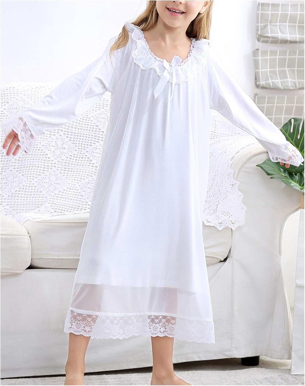 Kids Girls Nightgown Cotton Nightdress 
