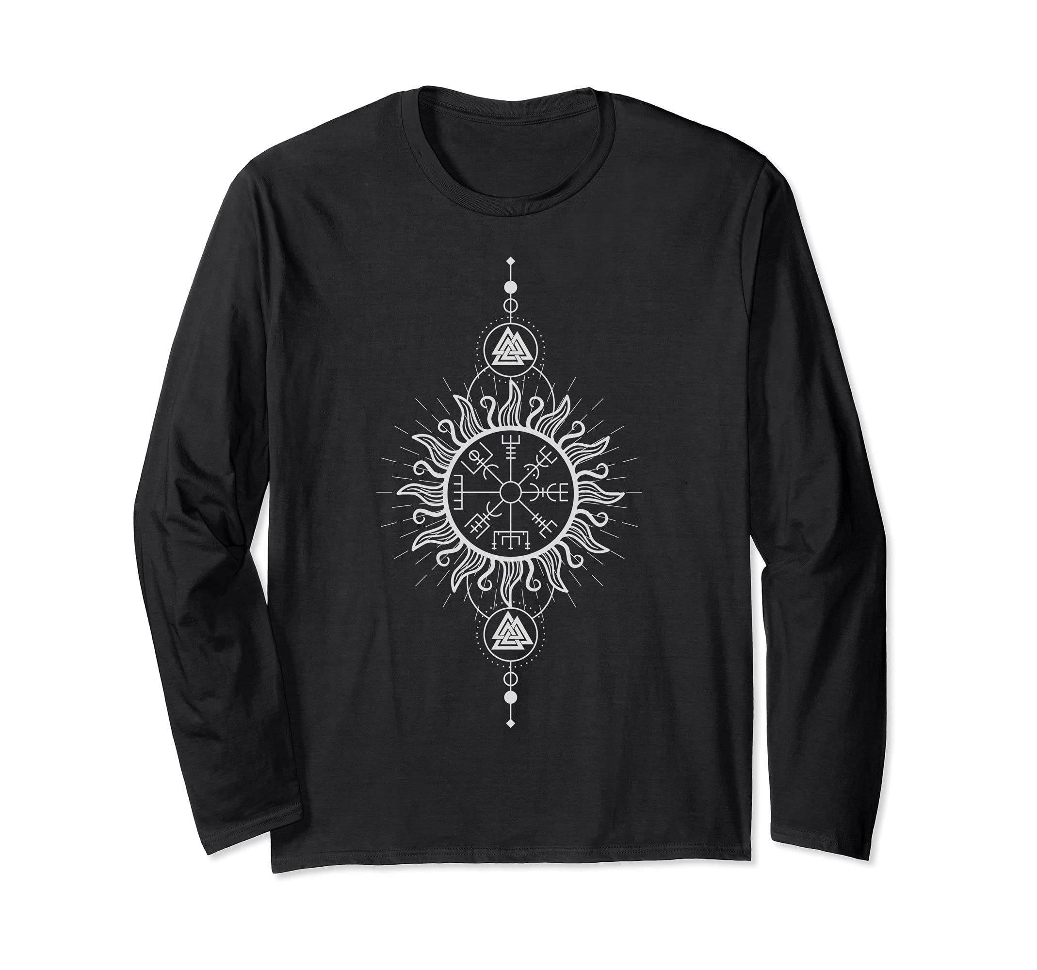 Nordic Mythology Viking Compass Vegvisir Long Sleeve T-Shirt