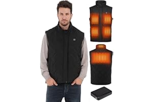 HOTHUGZ Heated Vest for Men with 12V 15000mAh Battery Pack Lightweight Rechargeable Warming Vest for Winter Outdoor